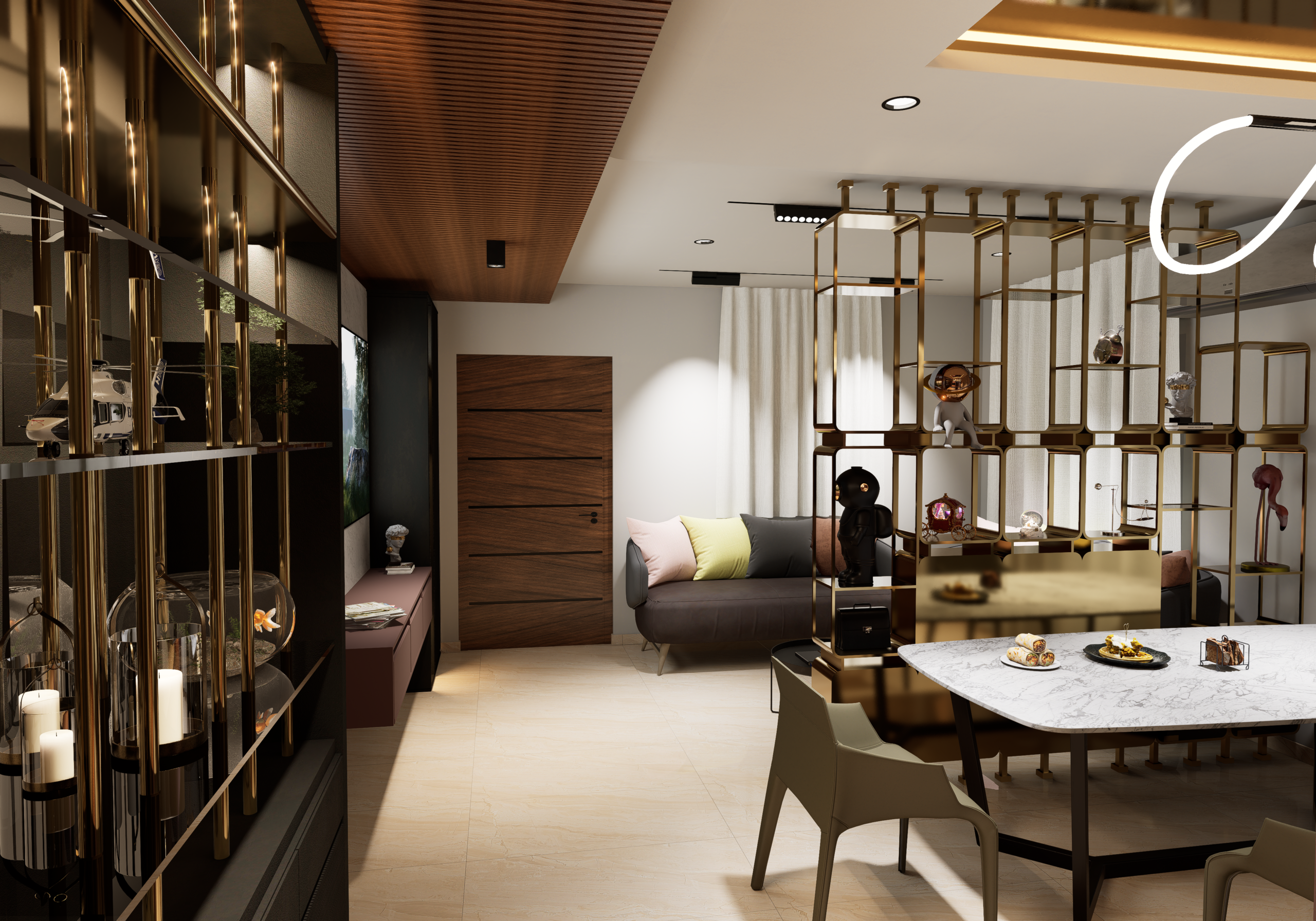 DINNNG HALL AND CUPBOARDS